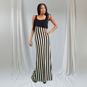 Dots -- Chic Striped Maxi Dress